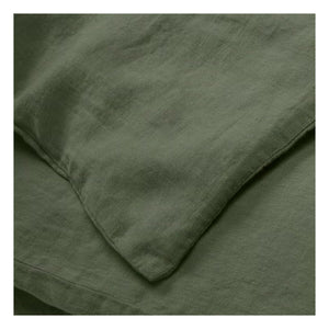 Gütergemeinschaft - Gewaschener Leinenbettbezug | Khaki