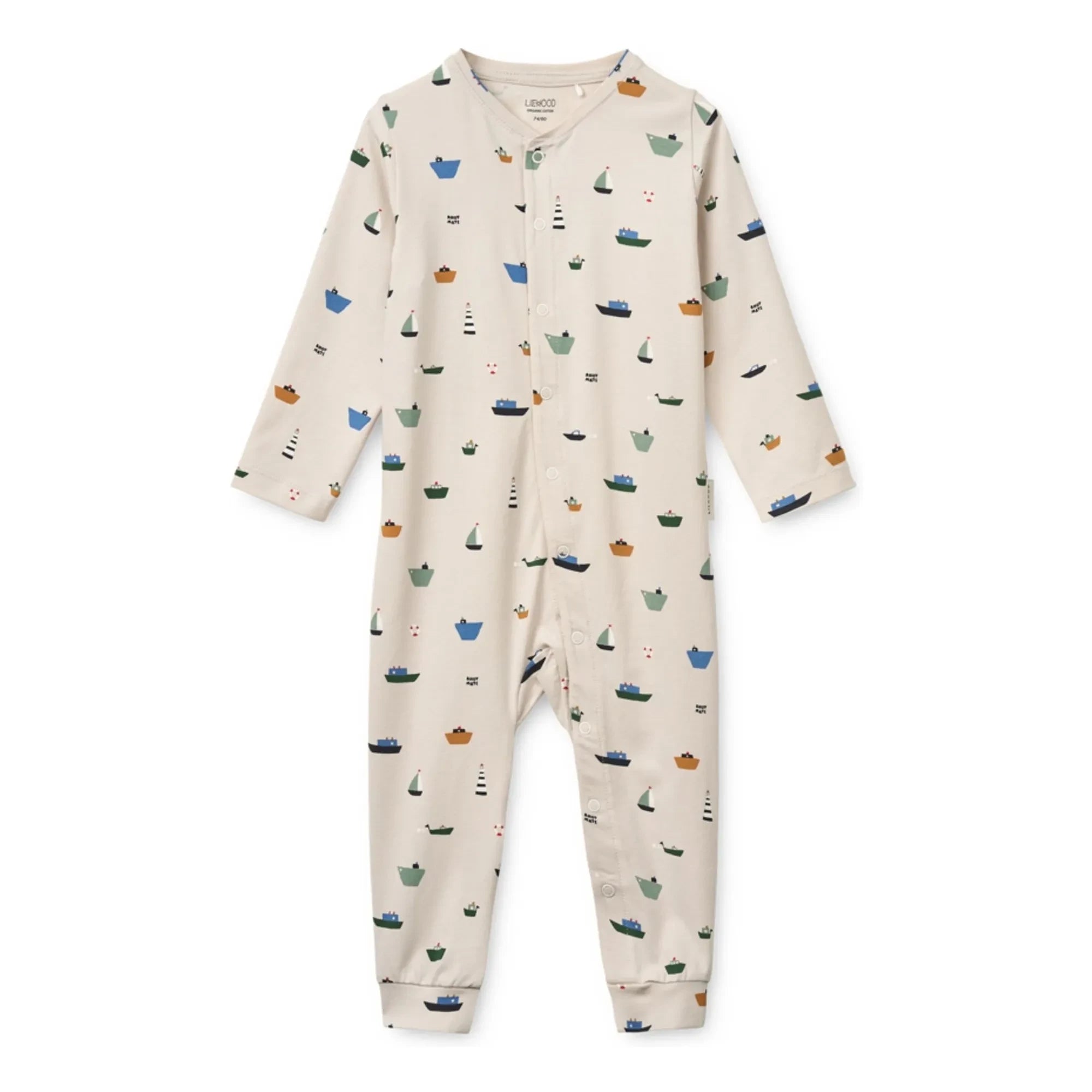 Liewood - Pyjamas Birk Bateaux Organik Pamuk | Bej