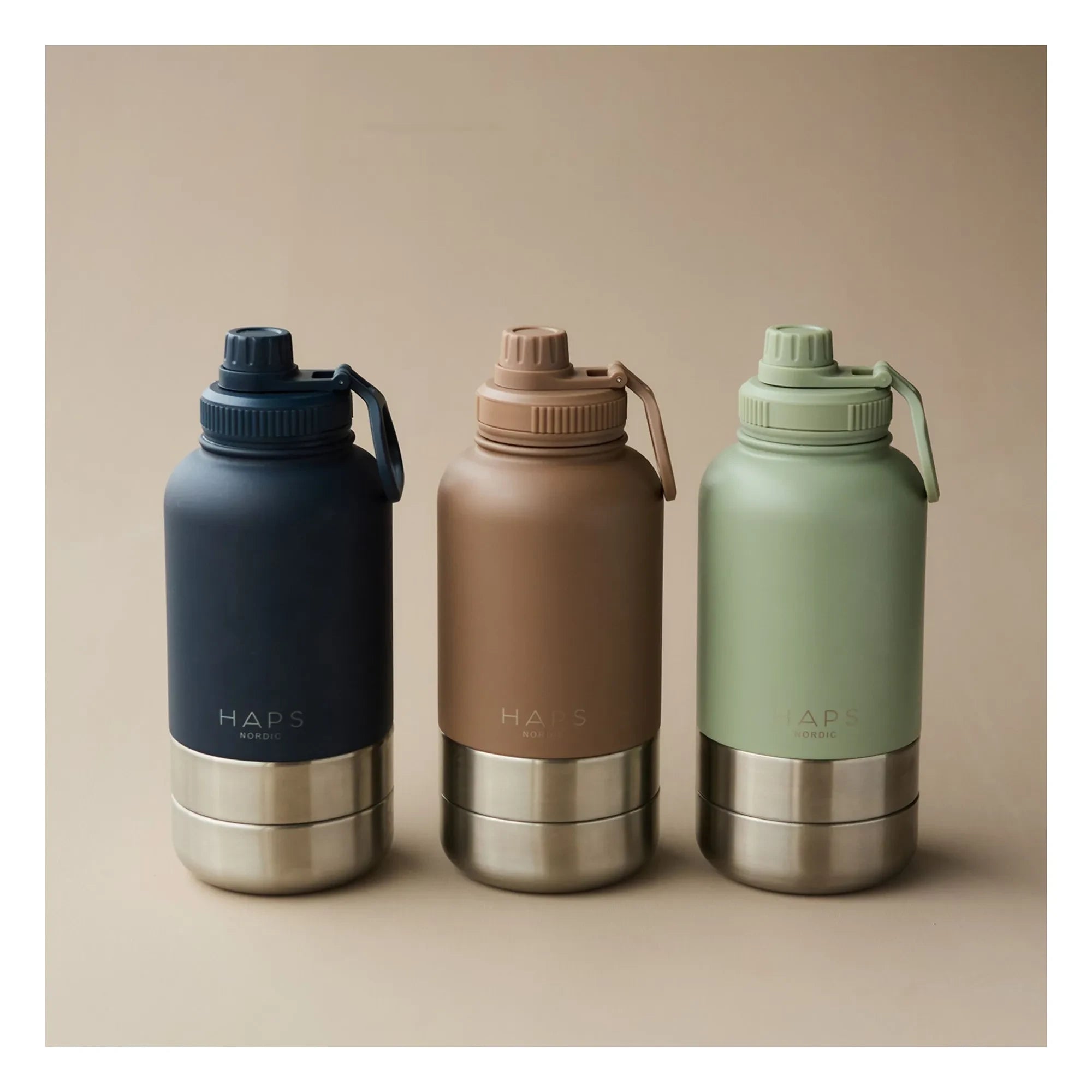 Haps Nordic - Haps Go Dog Bottle - 900 ml | Brown