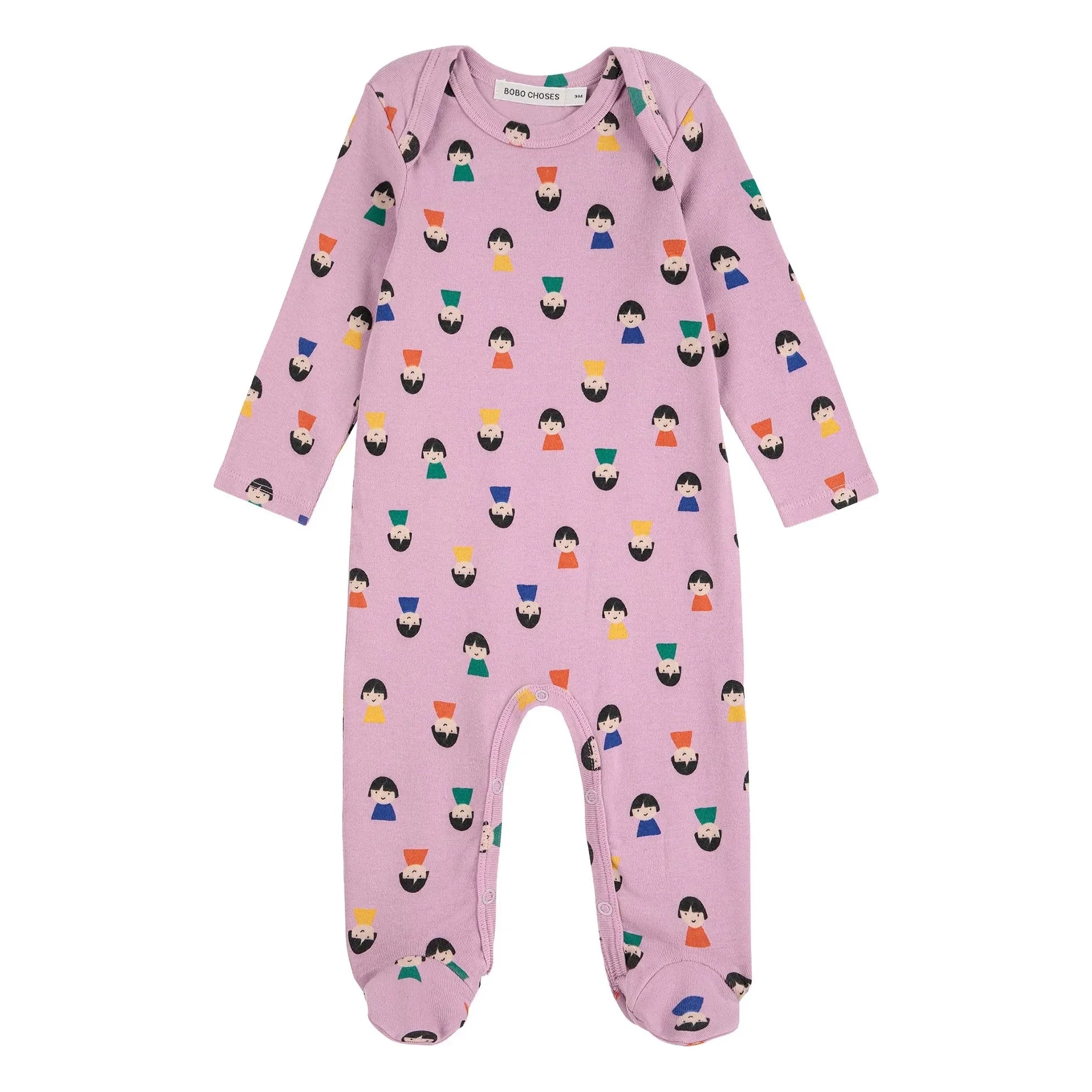 Bobo Choses - Langer Schlafanzug und Bib Piyon Set | Lila