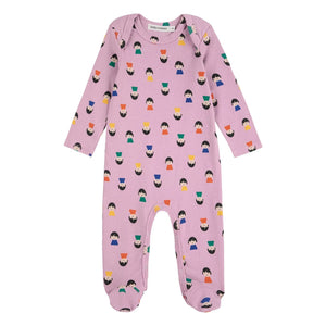 Bobo Choses - Langer Schlafanzug und Bib Piyon Set | Lila