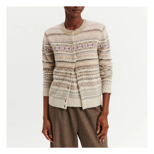 Bompard - Fair Isle Kaschmir-Cardigan | Rose Quartz