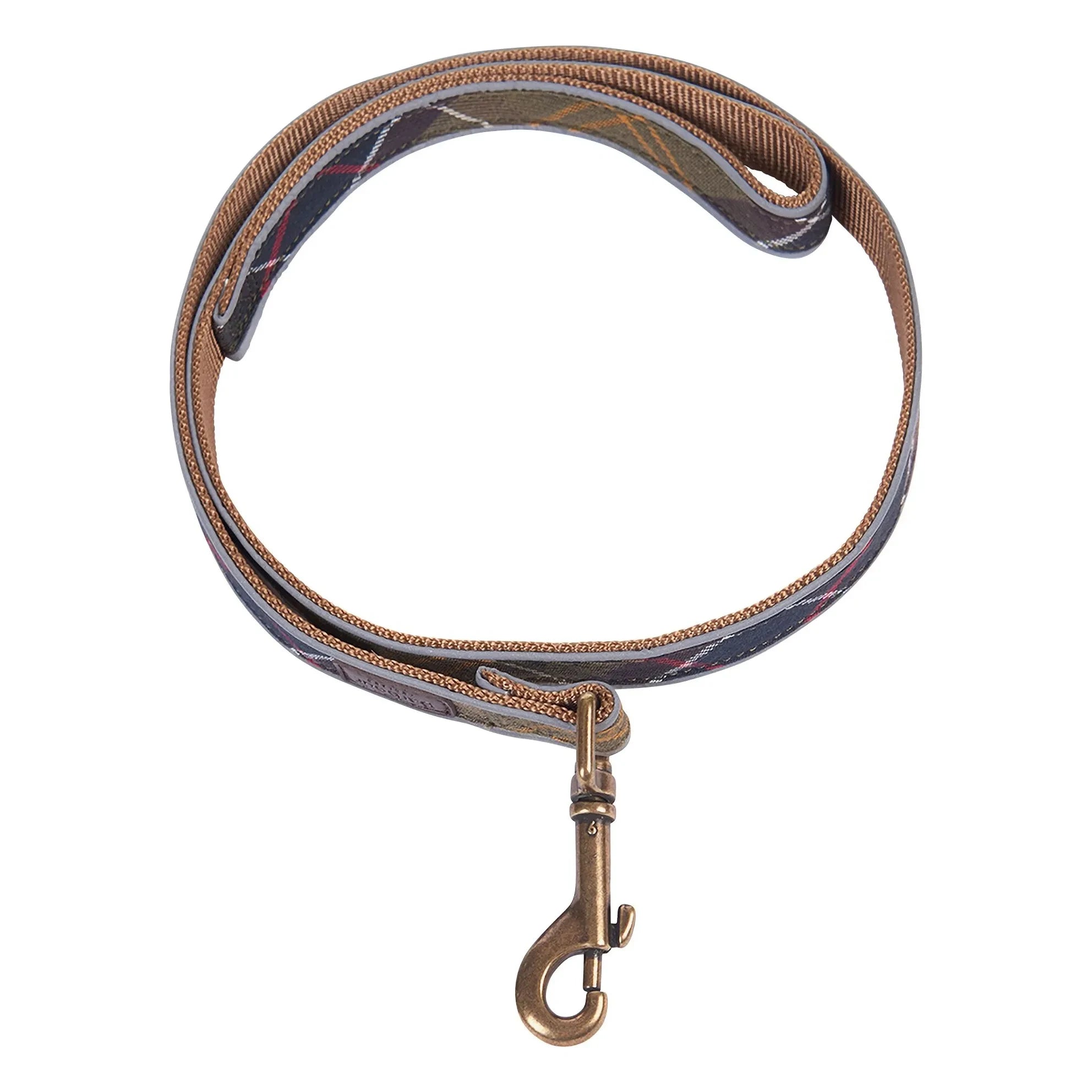 Barbour - Tartan Reflective Dog Collar | Taupe Brown