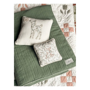 Editions Aimable - Fawn Clovis pillow | Bouquet Gauze