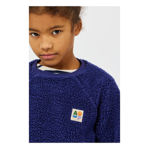 Arsène et Les Pipelettes - Sweatshirt im Sherpa-Stil | Marineblau
