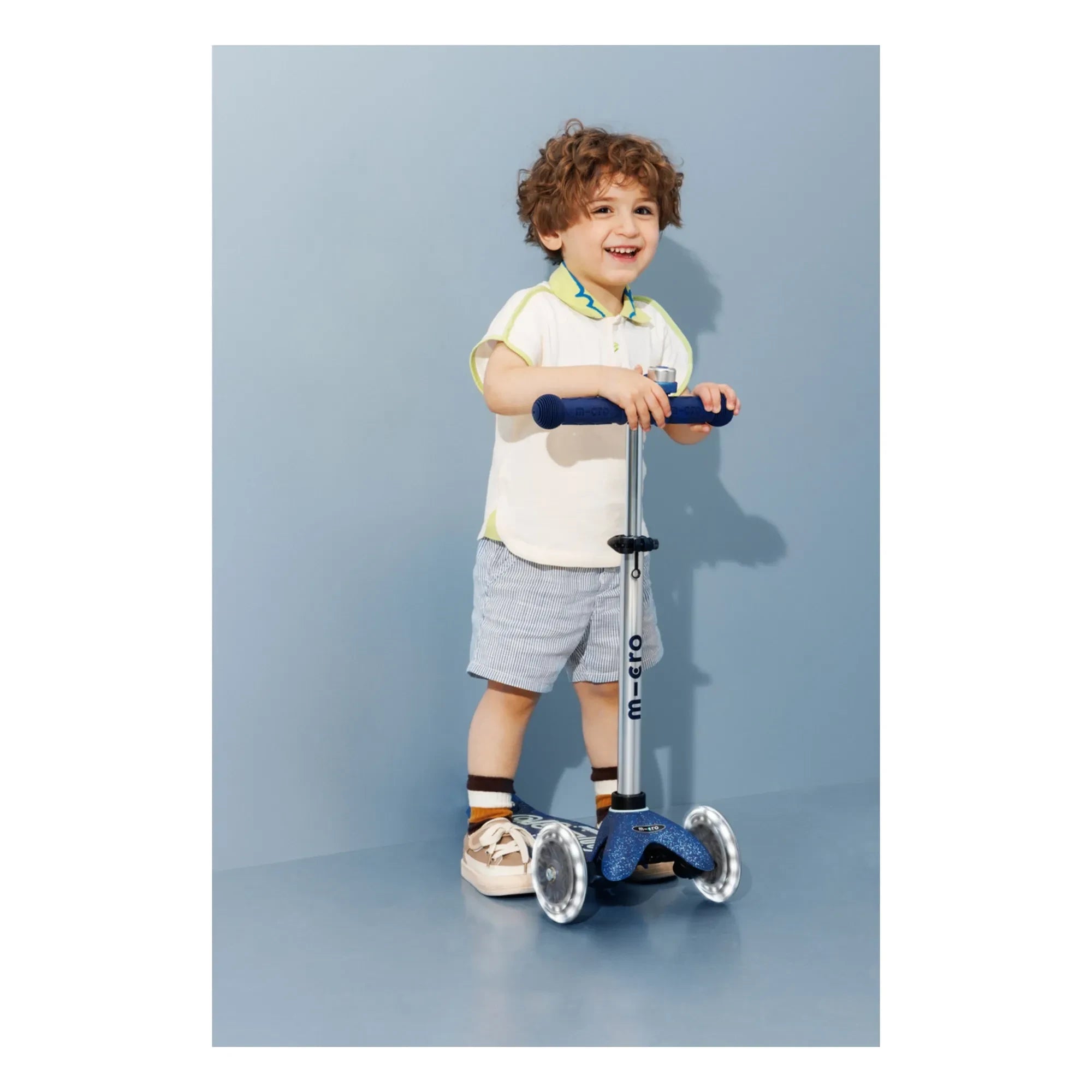 Micro - Mini LED Simli Scooter | Mavi