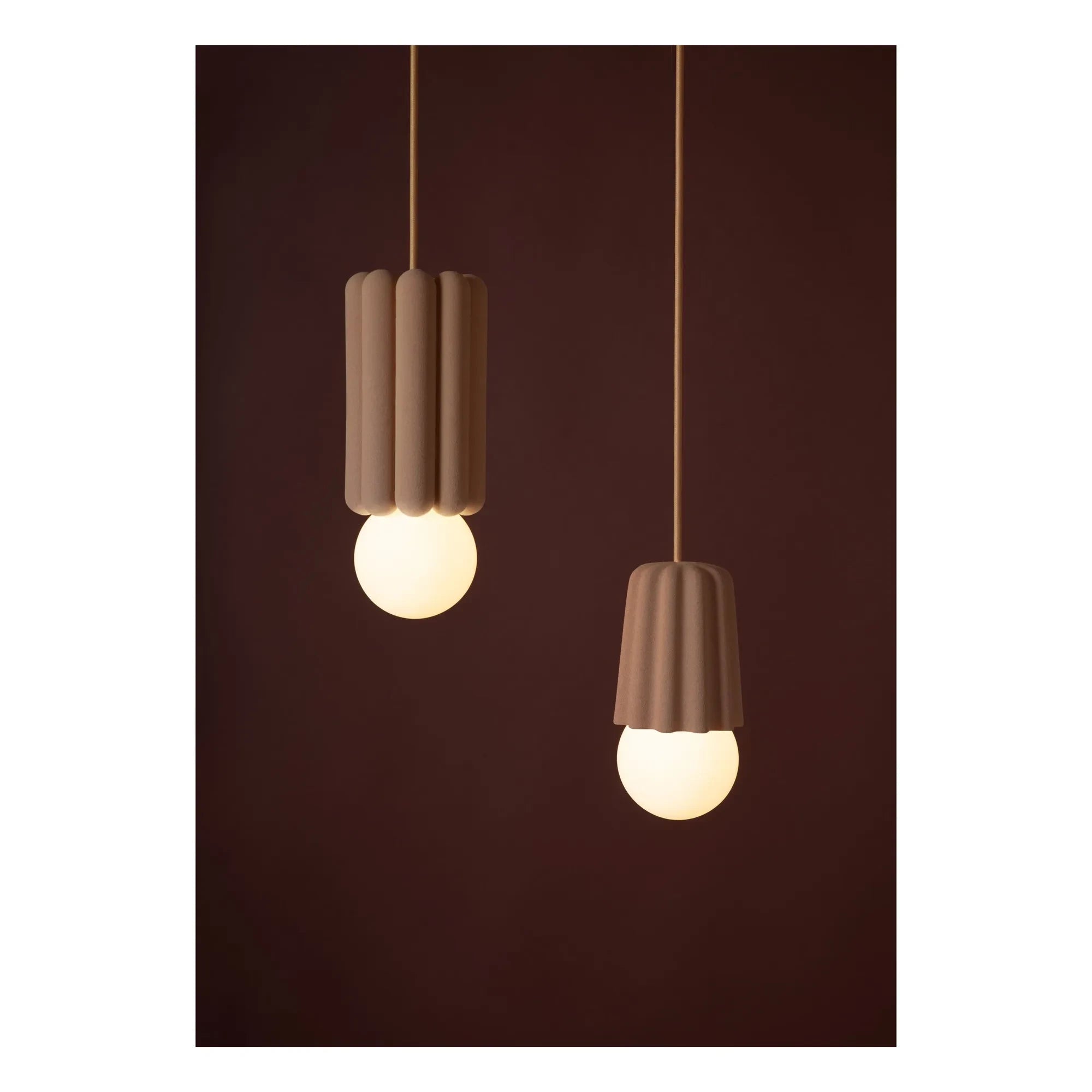 Schneid Studio - Stucco Ceramic Pendant Lamp | Brown