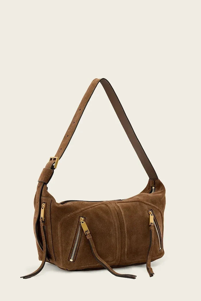 AllSaints kadın süet hobo çanta JEAN