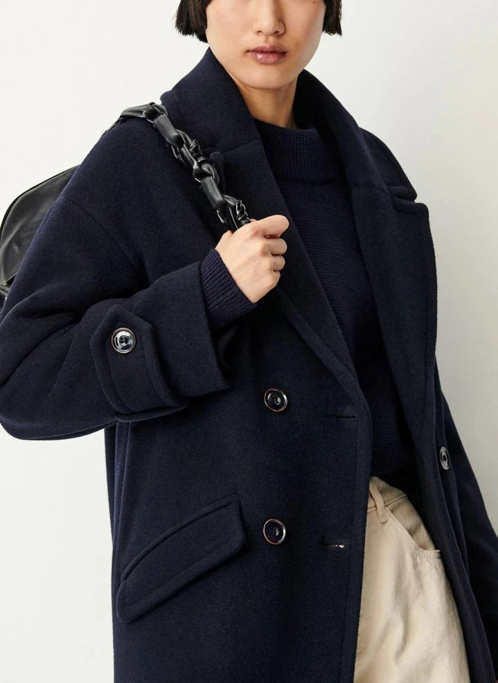 Sessùn - Mia Wool Coat | Navy