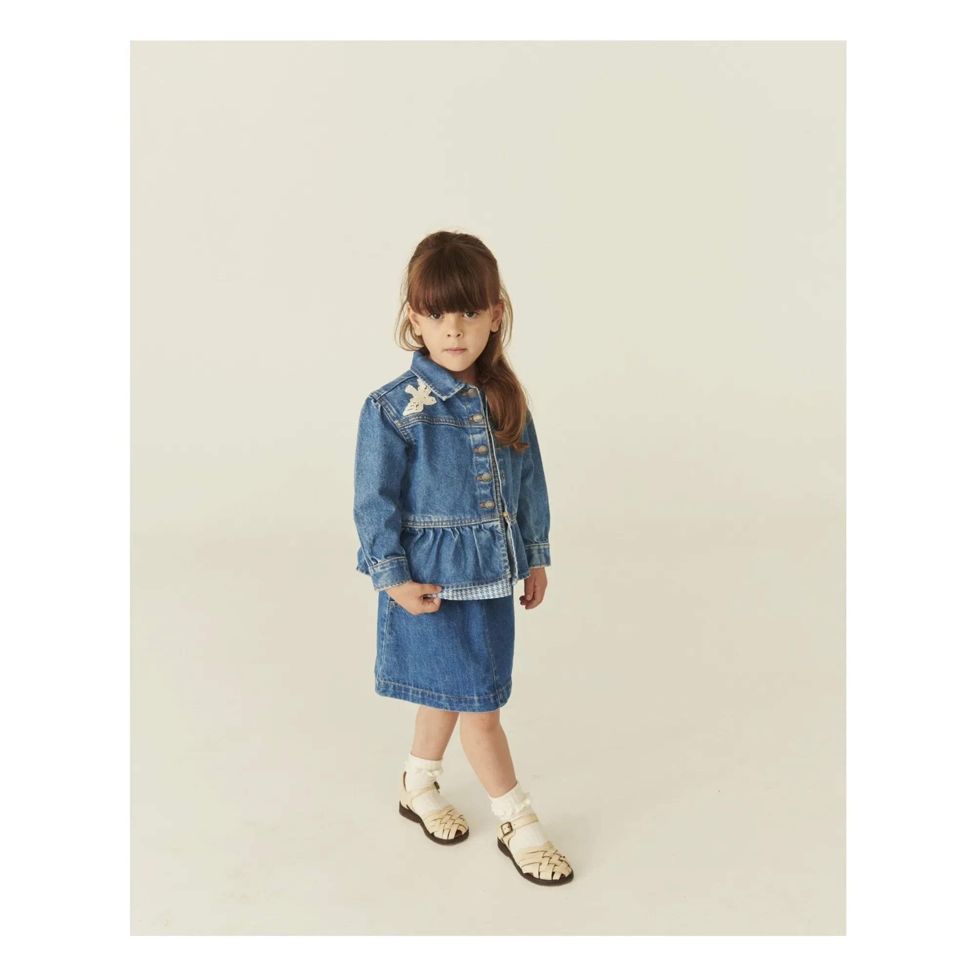 Copenhagen Colors - Denim Jacket Birds Organic Cotton | Blue