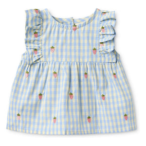 Flöss - Millie Gingham Elbise | Açık Mavi