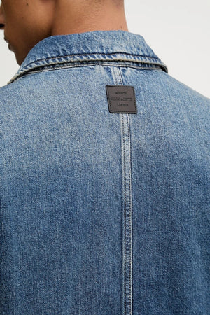 AllSaints erkek pamuklu denim ceket EXILE