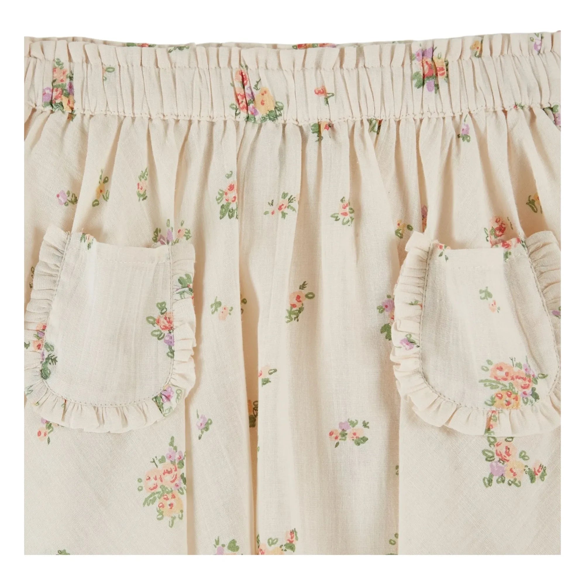 Emile et Ida - Bio-Baumwollrock mit Blumenmuster | Creme