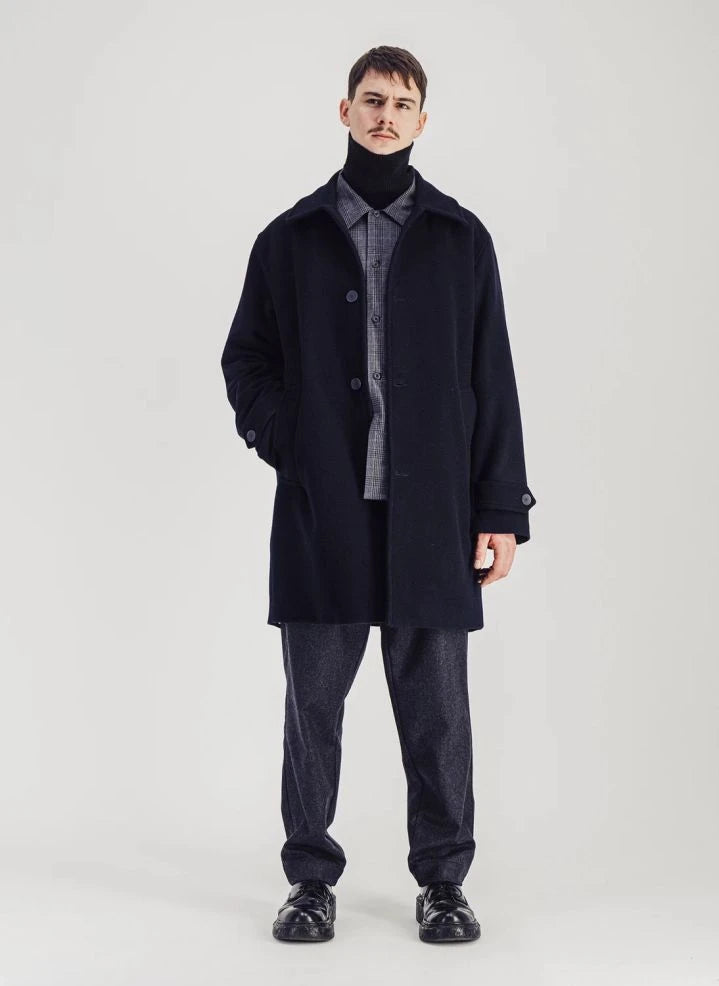 Parages - Caufield Merino Wool Coat | Navy