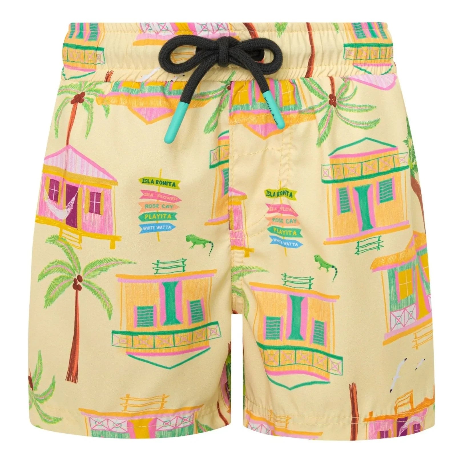 Pepita & Me - Island Swim Shorts | Pale yellow