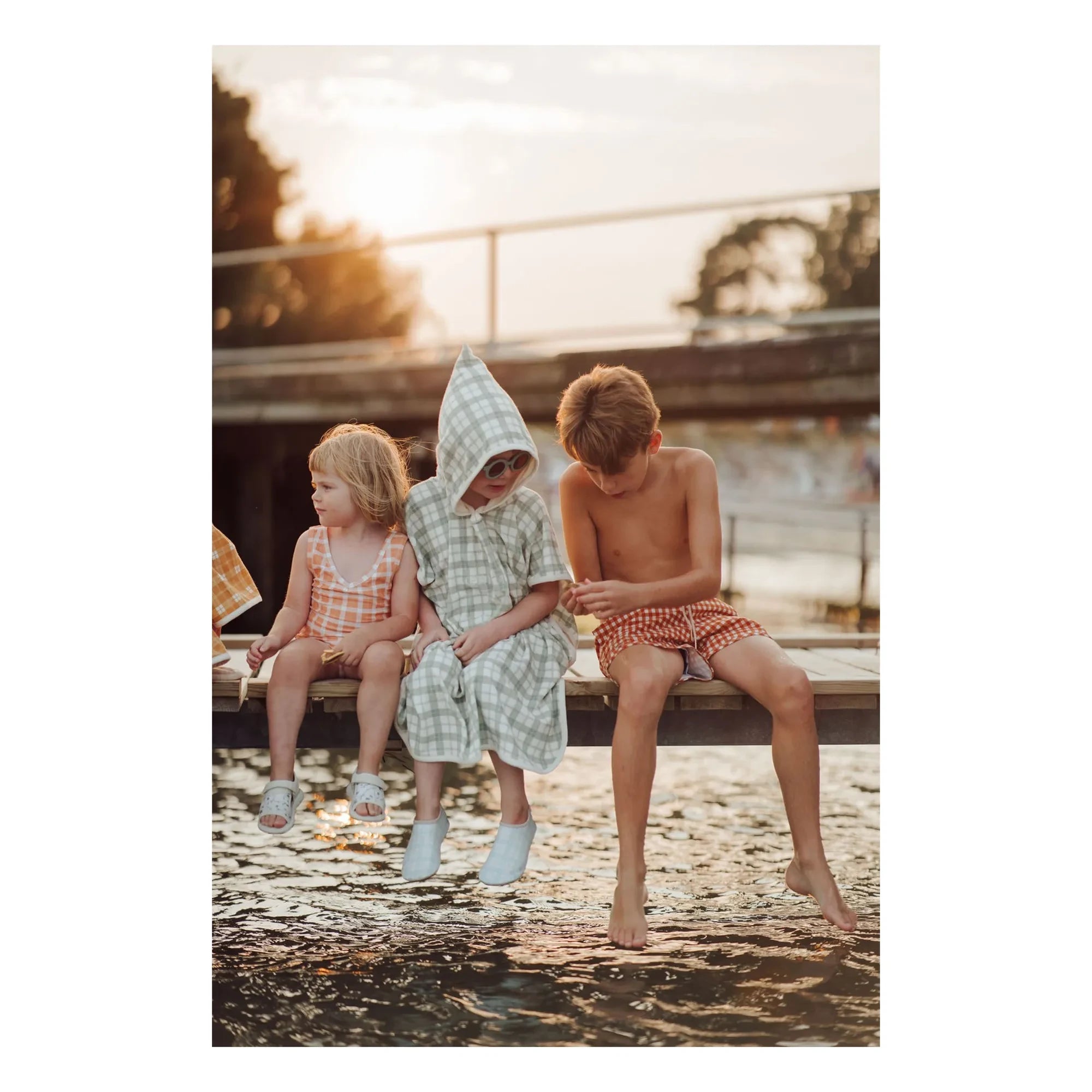 Grech & Co - Badeshorts aus recycelten Fasern Vichy | Senf