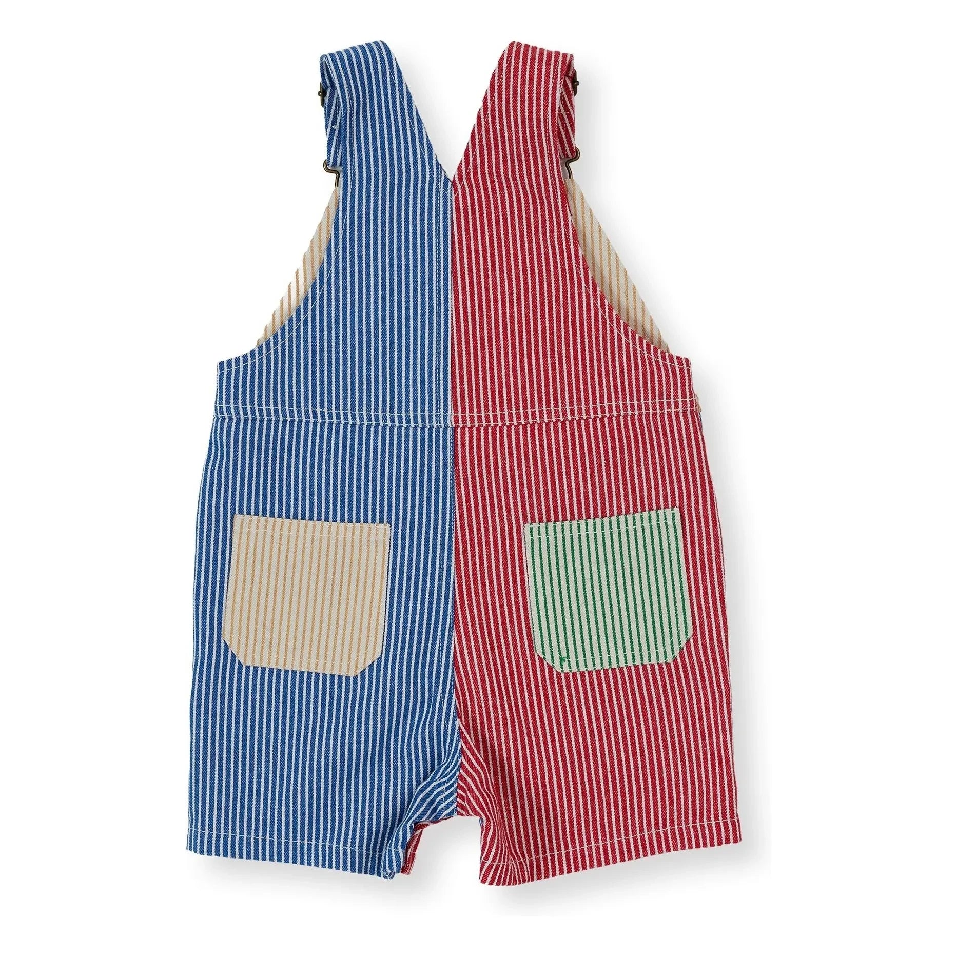 Goldie + Ace - Striped Patchwork Short Jumpsuit | Red