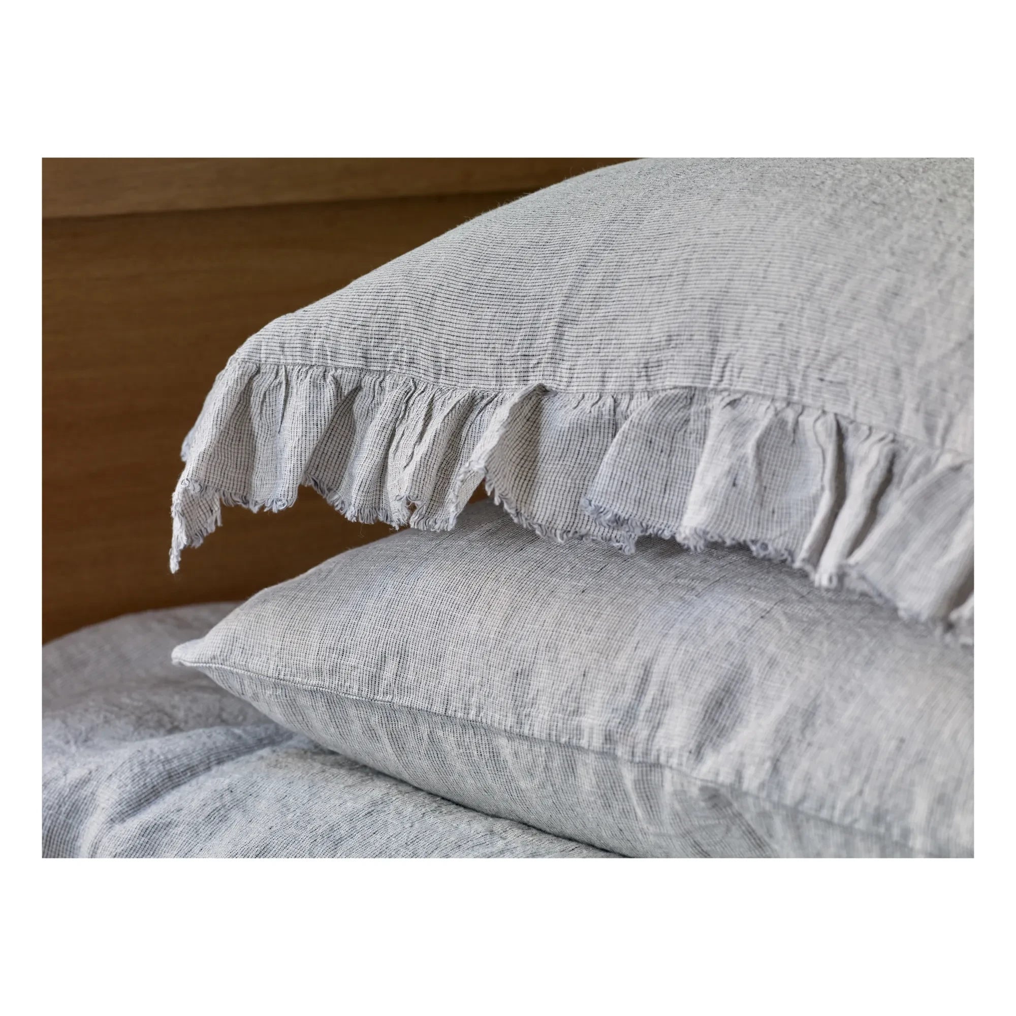 Maison de Vacances - Boho Yıkanmış Keten Yastık Kılıfı | Stone