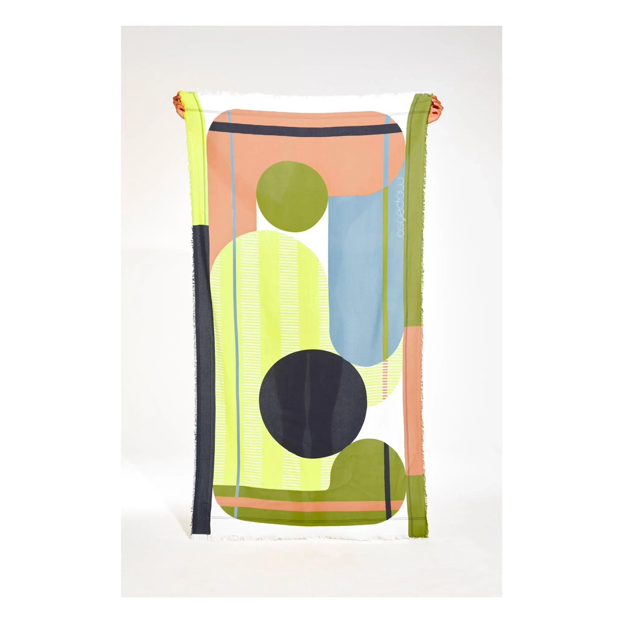 Mapoésie - Abstract Beach Towel | Green