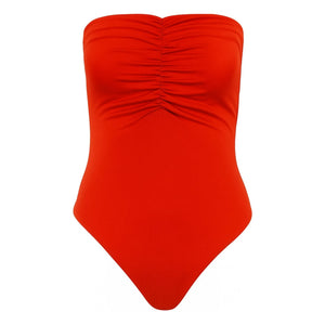 Vanessa Sposi - Tek Parça Mayo Le Bustier | Kırmızı