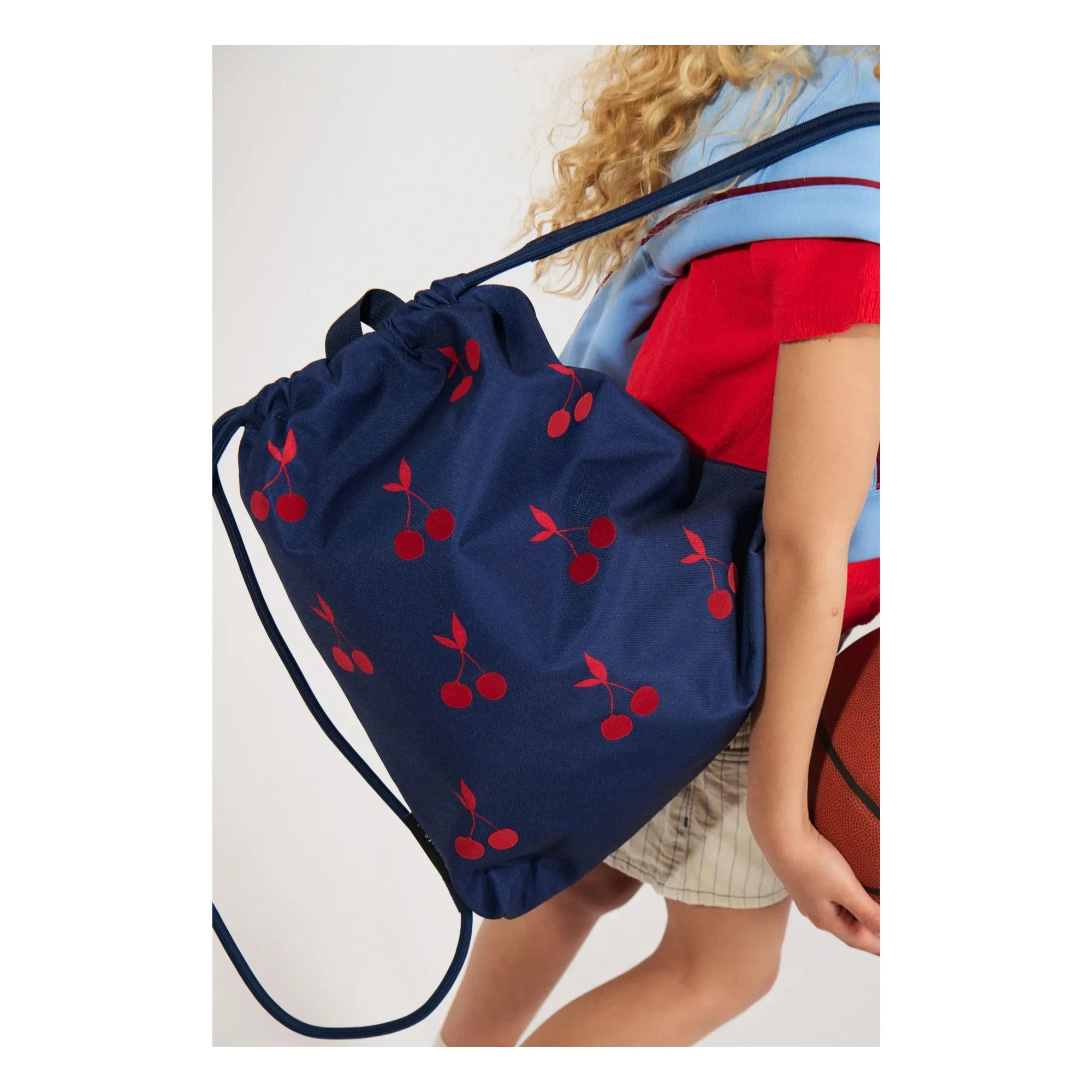 Caramel & Cie - Velvet Cherries Sports Bag | Navy