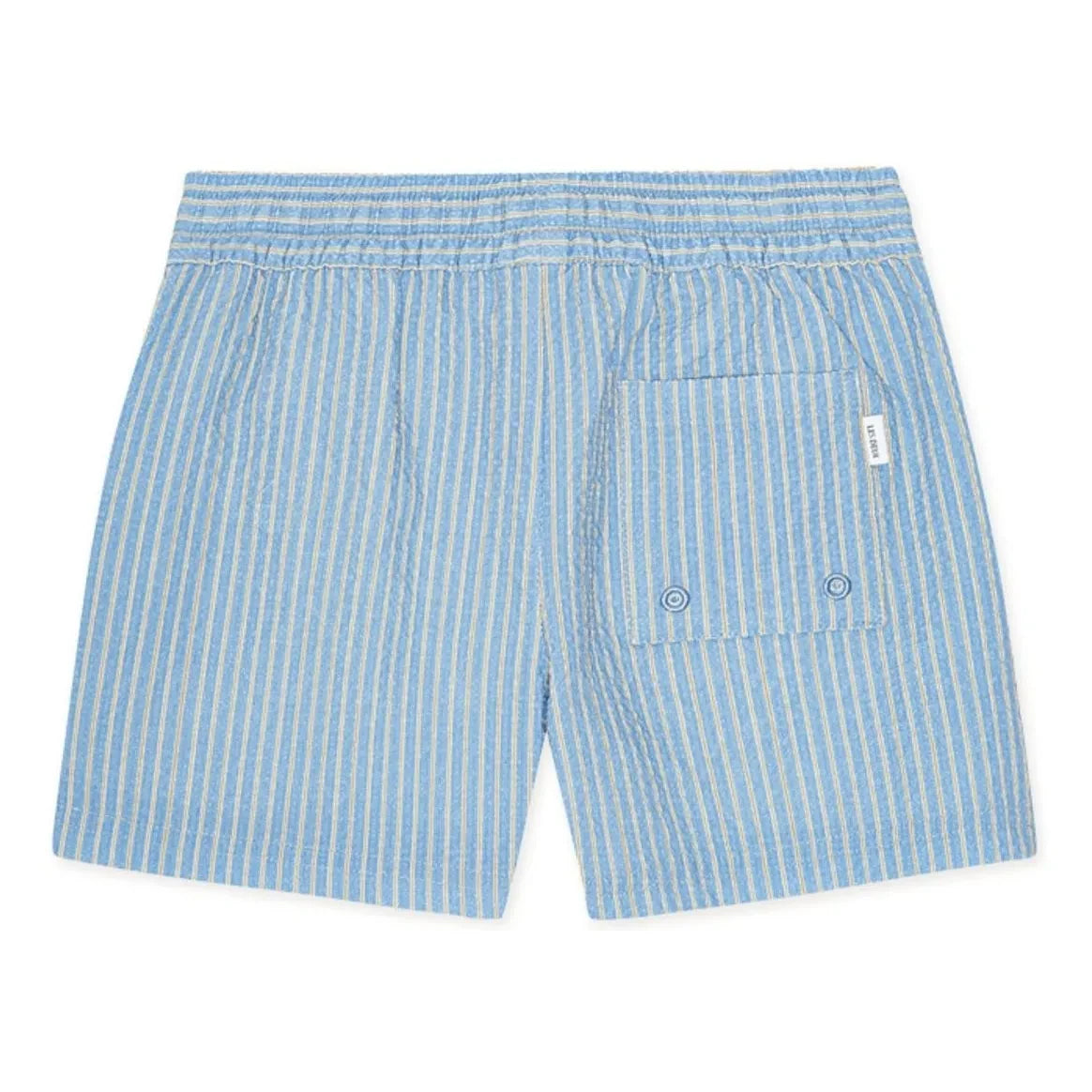 Les Deux - Stan Gestreifte Badeshorts | Hellblau