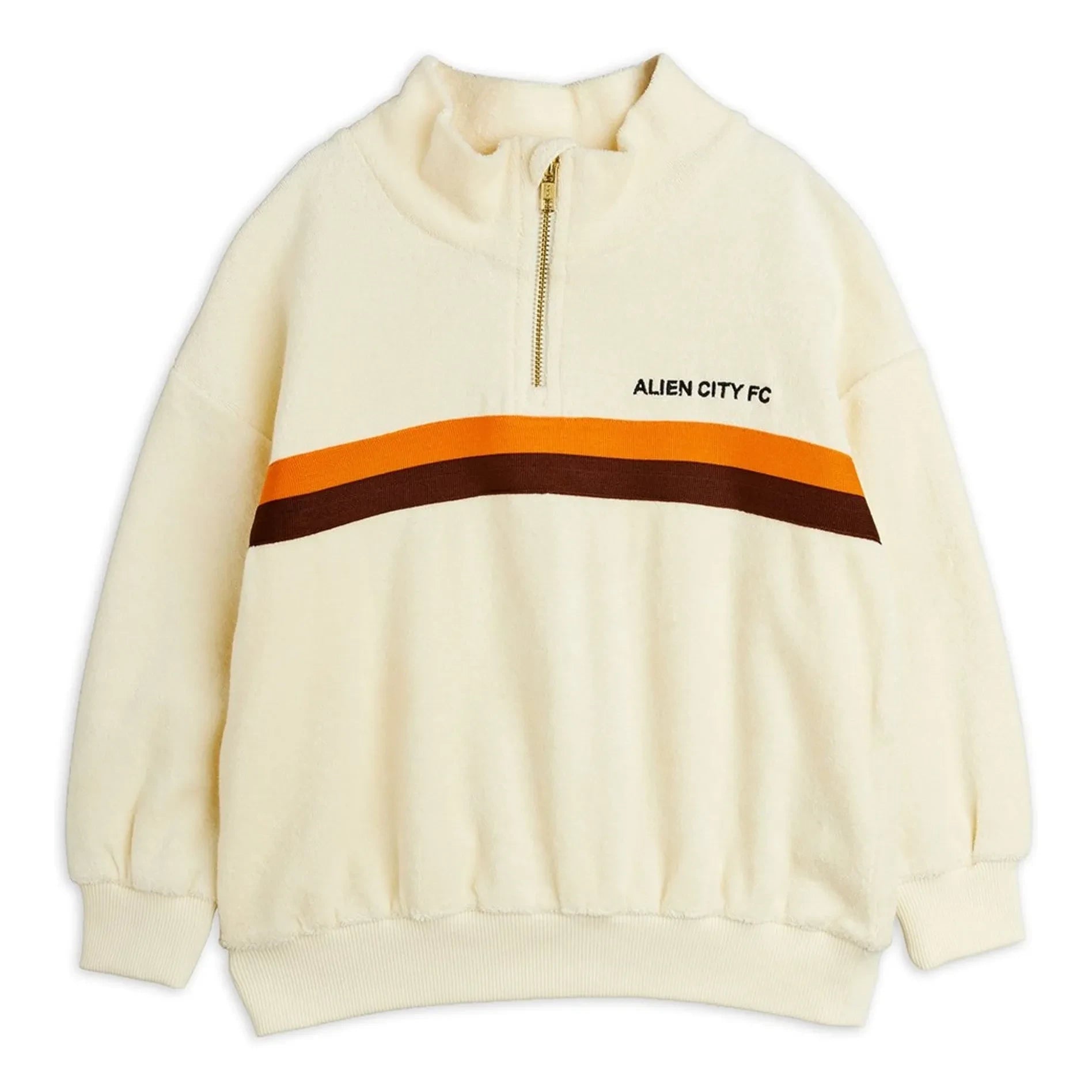 Mini Rodini - Alien City Organic Cotton Terry Sweatshirt | Ecru