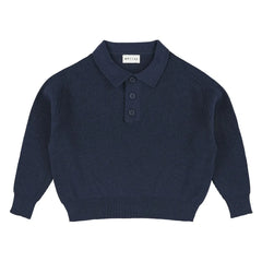 Morley - Zietse Gestricktes Polohemd | Denimblau