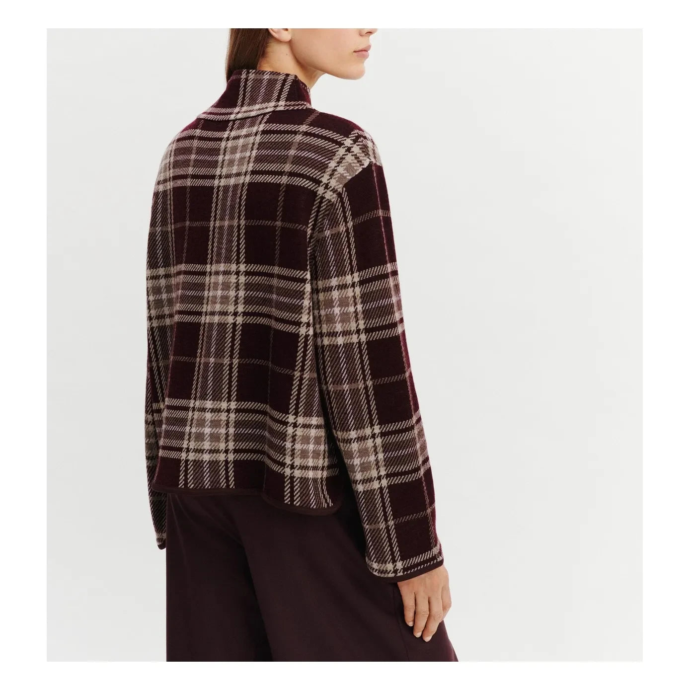 Bompard - Woll-Tartan-Pullover | Garnet