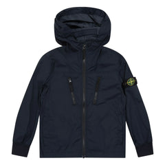 Stone Island - Logo Kapüşonlu Ceket | Lacivert