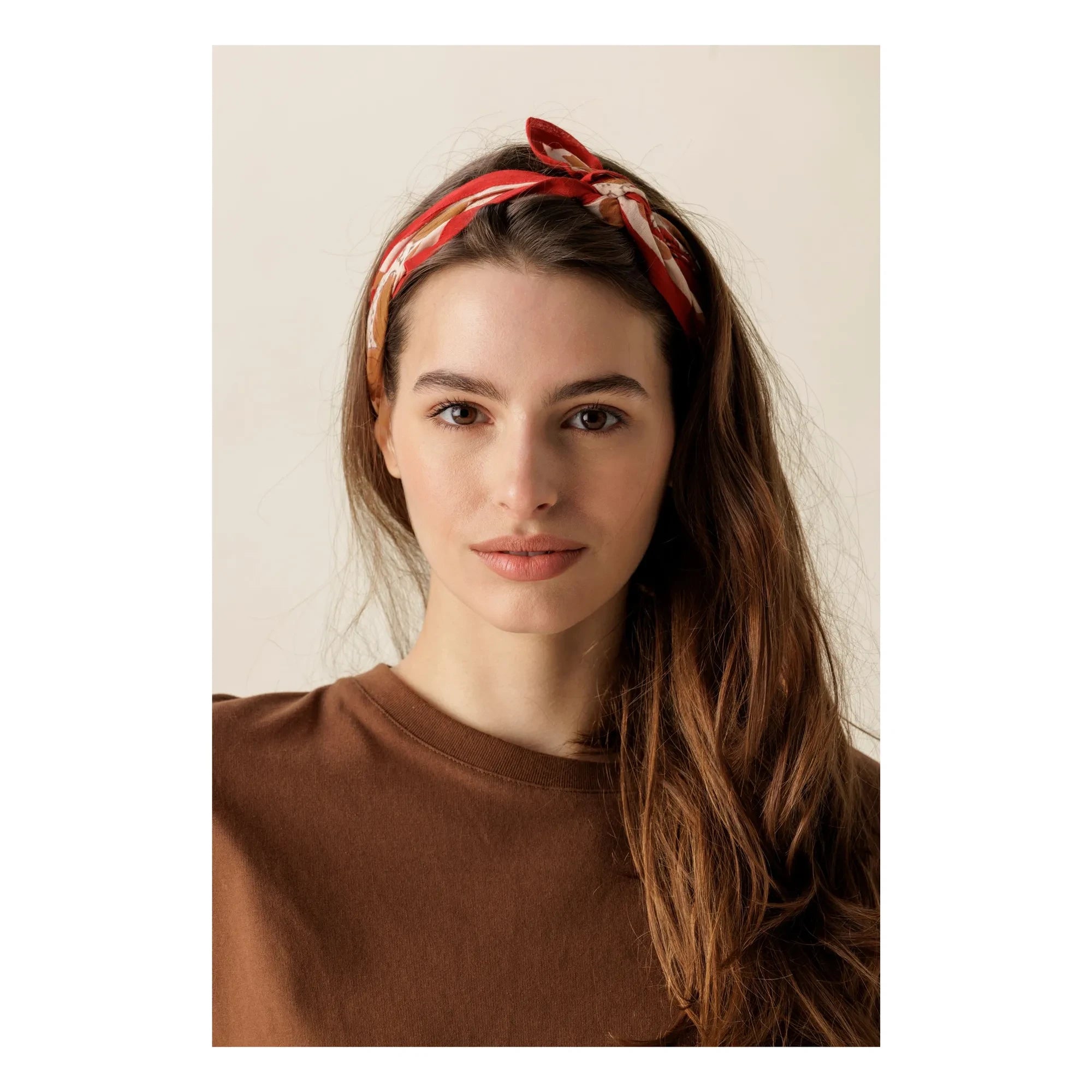 Apaches - Small Scarf Dupatta Flowers | Red