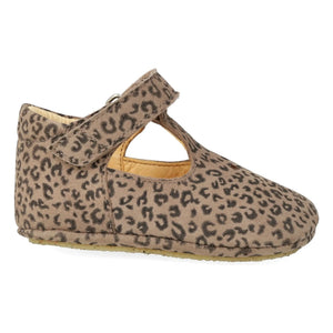 Angulus - Leopard Suede Slippers | Brown