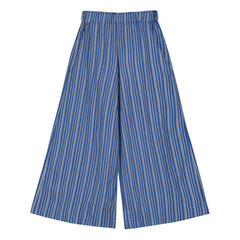 Tangerine - Wide Leg Striped Trousers | Blue