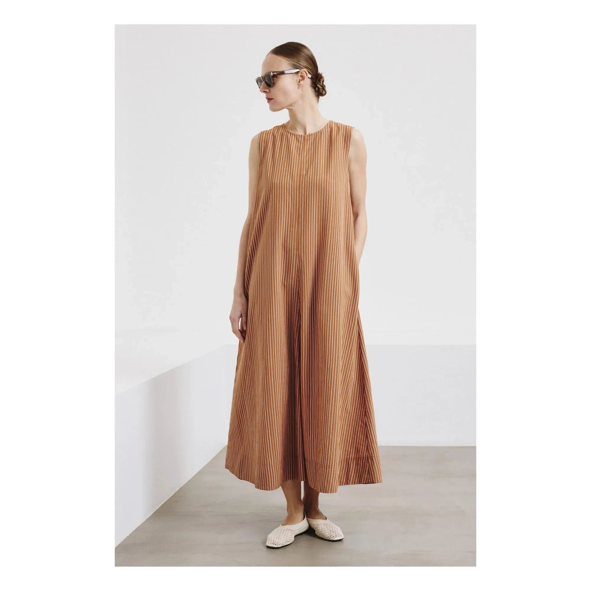 Pomandère - Striped Dress | Apricot