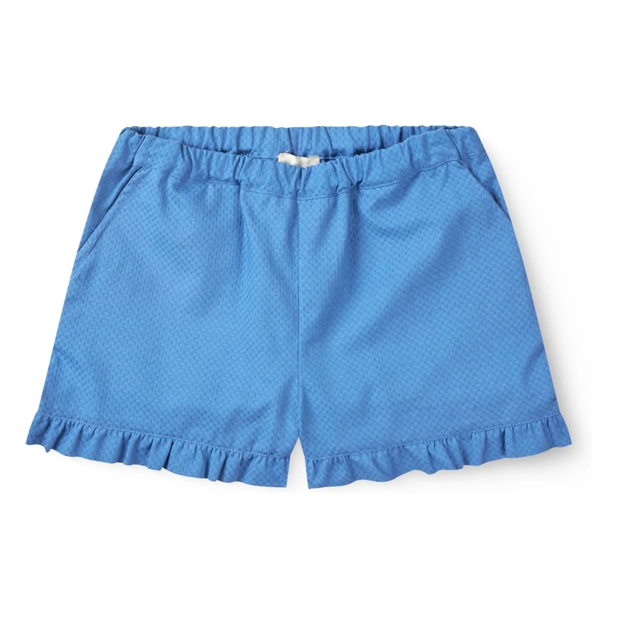 Copenhagen Colors - Rüschen-Shorts aus Bio-Baumwolle | Azurblau