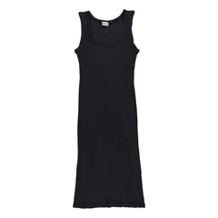 Poudre Organic - Geripptes Bohnenkleid - Damenkollektion | Schwarz