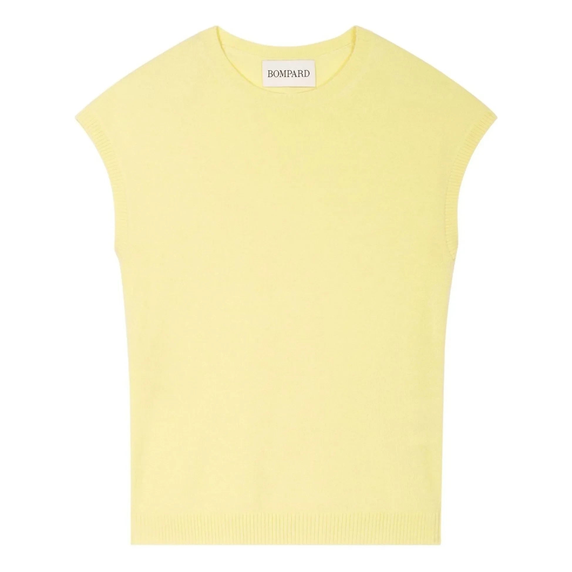 Bompard – Kurzarm-Kaschmirpullover | Zitronengelb