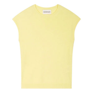 Bompard - Short Sleeve Cashmere Sweater | Lemon Yellow