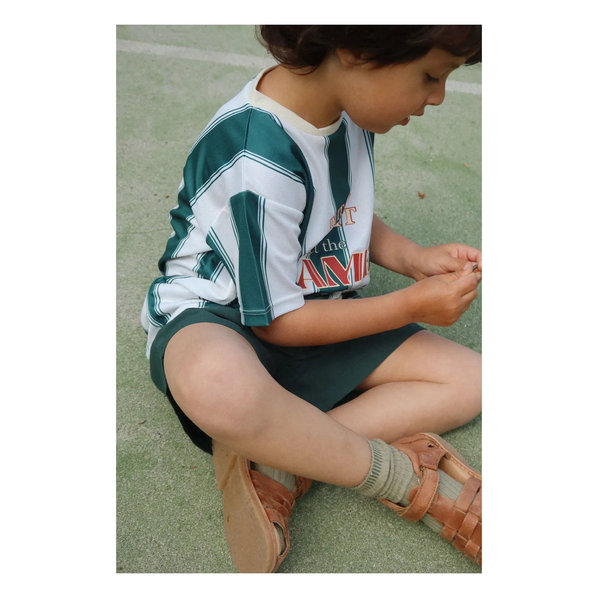 Konges Sløjd - Striped T-Shirt Recycled Fibres | Green