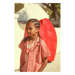 Piupiuchick - Organic Cotton Checkered Shirt | Red