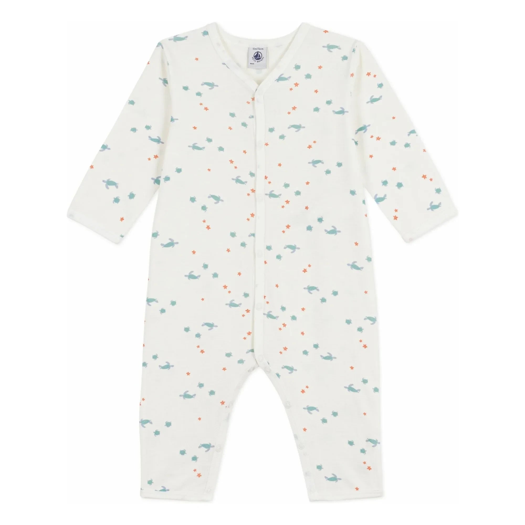 Petit Bateau - Sleep Well Turtles Pyjama | Weiß