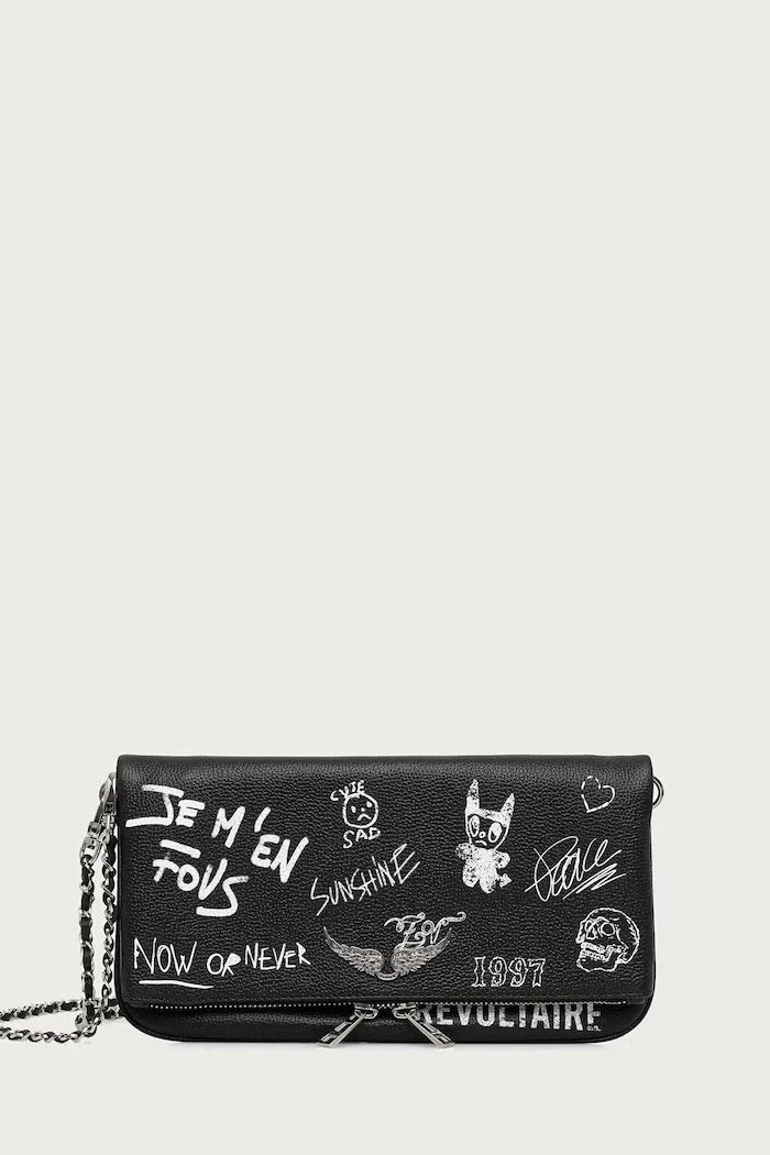 Deri kadın clutch
