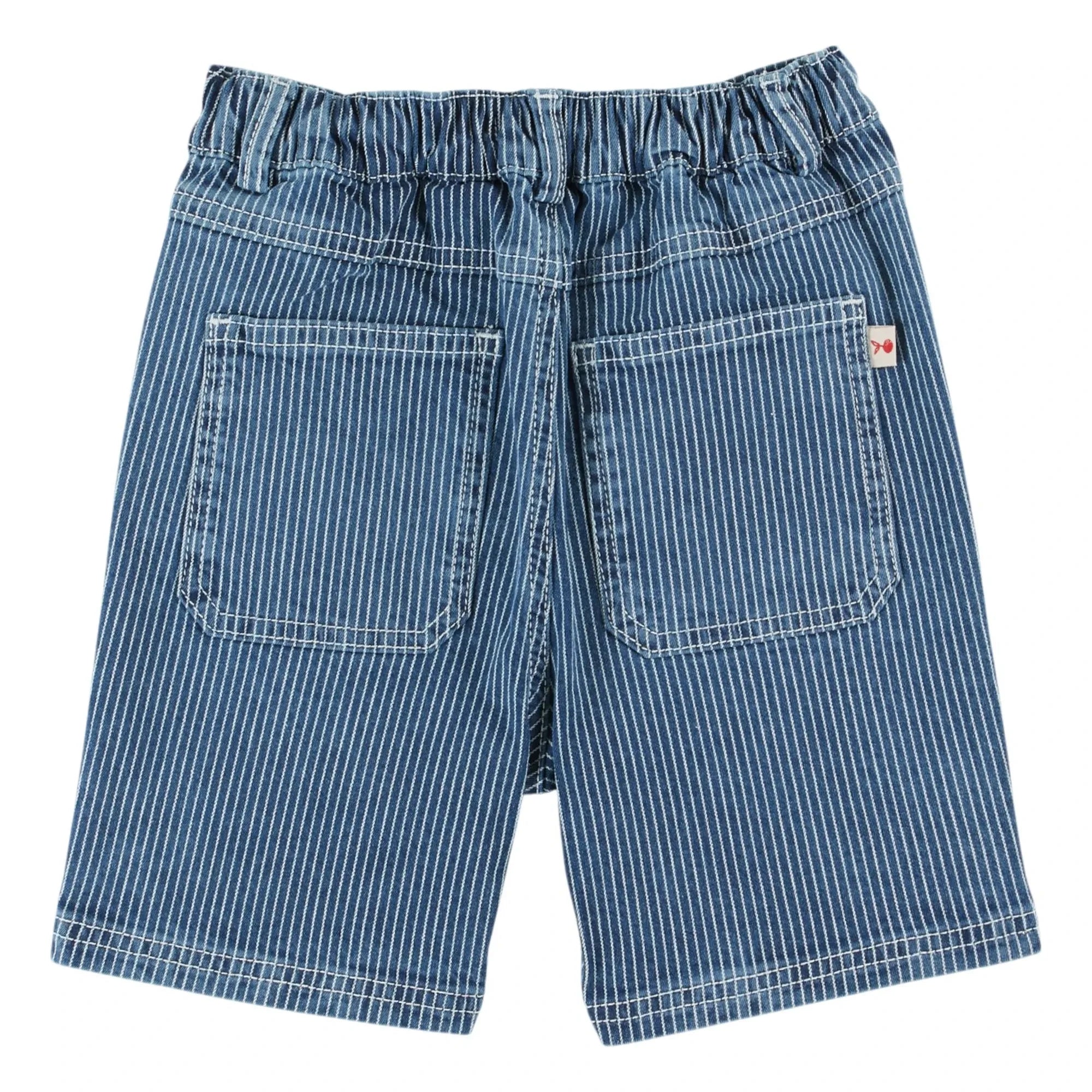 Emile et Ida - Gestreifte Denim Bermuda-Shorts | Blau