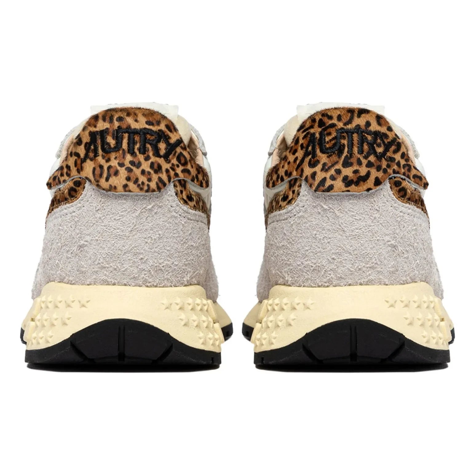 Autry - Reelwind Low Süet ve Naylon Leopar Sneakers | Bej