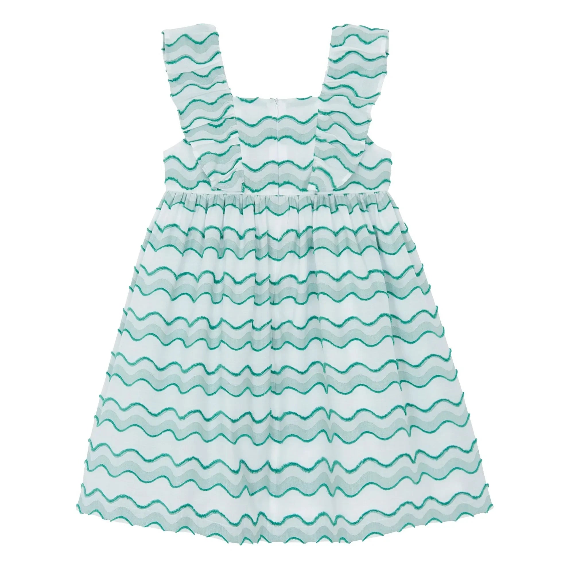 Tartine et Chocolat - Wave Pattern Dress | Green