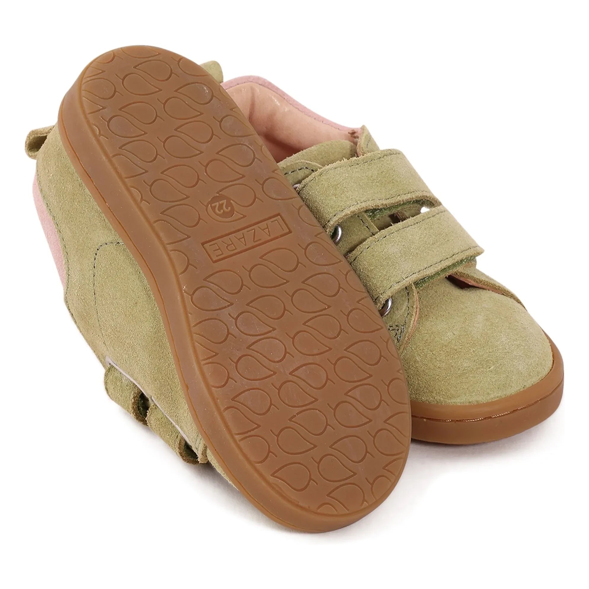 Lazare - Mahaut Floral Suede Sneakers | Almond Green