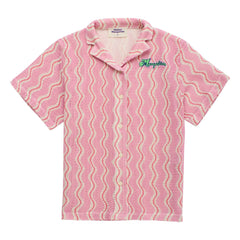 Maison Mangostan - Wellenstrick-Shirt | Rosa