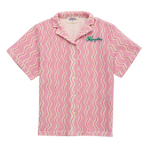 Maison Mangostan - Wellenstrick-Shirt | Rosa