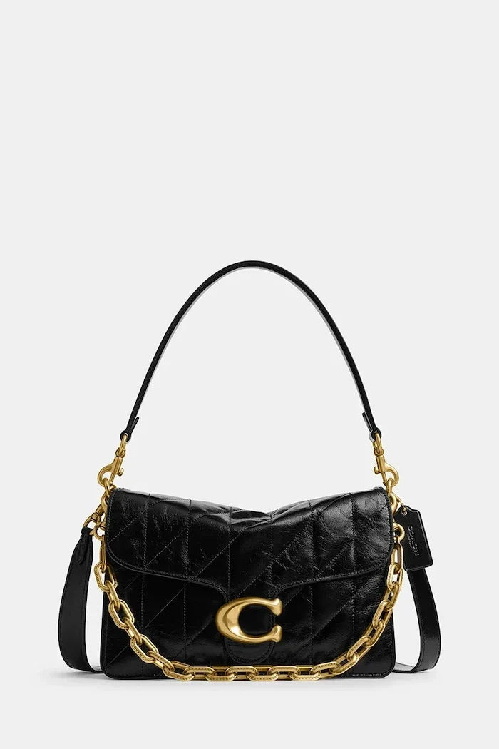 Coach Tabby Chain Shoulder Bag With Quilting Deri Çanta