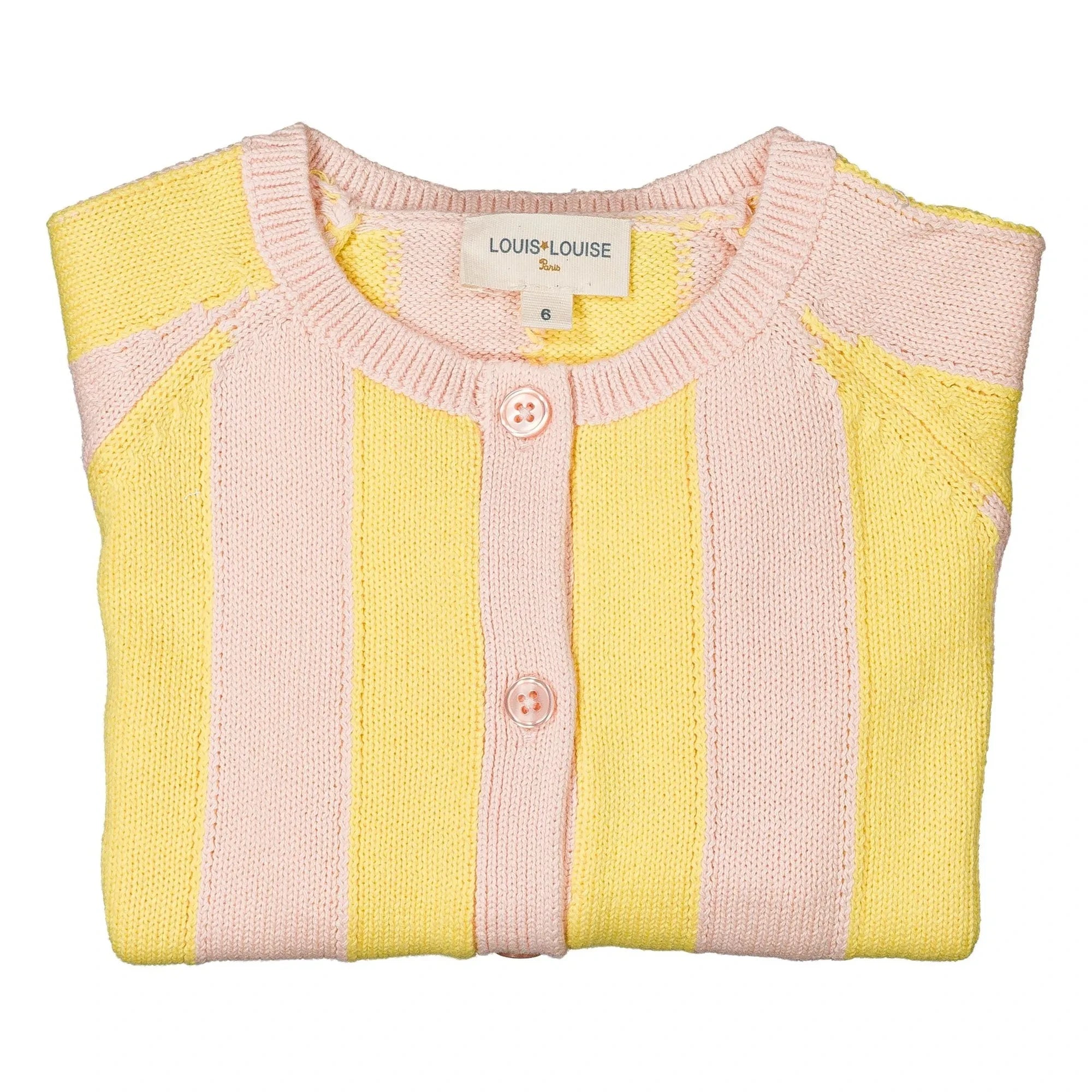 Louis Louise - Gestreifter Gulsah Cardigan | Gelb
